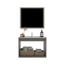 Ver imagem 4 de Gabinete Banheiro 60cm com Espelheira e Cuba Multimóveis Cr10104 Cimento