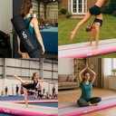 Ver imagem 3 de Tapete Colchão Ginástica Inflável 3 Metros com Bomba Elétrica Vg Plus Rosa 110v