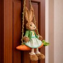 Ver imagem 3 de Coelha Sentada Balanço Cenoura Decoração Enfeite Páscoa 60cm