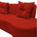 Ver mais imagens de Sofá 3 Lugares Orgânico Curvo Madrid 180cm Couro Vermelho