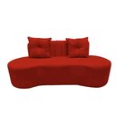 Ver imagem 3 de Sofá 3 Lugares Orgânico Curvo Madrid 180cm Couro Vermelho