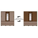 Ver imagem 5 de Guarda Roupa Casal 193cm 2 Portas Selene Nogueira/Cappuccino a02 - Mpozenato