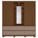 Ver imagem 7 de Guarda Roupa Casal 193cm 2 Portas Selene Nogueira/Cappuccino a02 - Mpozenato