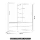 Ver imagem 4 de Guarda Roupa Casal 193cm 2 Portas Selene Nogueira/Cappuccino a02 - Mpozenato