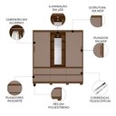 Ver imagem 3 de Guarda Roupa Casal 193cm 2 Portas Selene Nogueira/Cappuccino a02 - Mpozenato