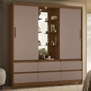 Ver imagem 1 de Guarda Roupa Casal 193cm 2 Portas Selene Nogueira/Cappuccino a02 - Mpozenato