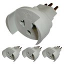Ver imagem 1 de Kit 4 Pino Adaptador para Tomada 3 Pino Bipolar 10a 250v Cor:cinza Claro