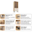 Ver imagem 6 de Cristaleira Vitrô 70cm 2 Portas de Vidro Marrom/Amendoa/Off White
