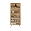 Ver imagem 5 de Cristaleira Vitrô 70cm 2 Portas de Vidro Marrom/Amendoa/Off White