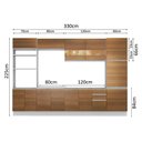 Ver imagem 3 de Cozinha Completa Glamy Roma Amadeirado Rustic Madesa