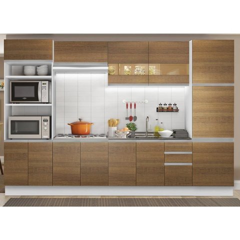 Cozinha Completa Glamy Roma Amadeirado Rustic Madesa