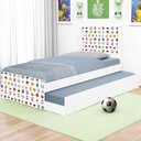 Ver imagem 1 de Bi Cama Juvenil Zap com Cabeceira Futebol Seleções Copa