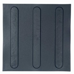 Piso Tátil Direcional Pvc Flexível 25x25 Preto Cx 32pçs - 1