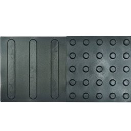 Piso Tátil Direcional Pvc Flexível 25x25 Preto Cx 32pçs - 2