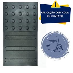 Piso Tátil Direcional Pvc Flexível 25x25 Preto Cx 32pçs - 3