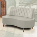 Ver imagem 1 de Sofá Decorativo 1,60m 2 Lugares Katara Veludo Bege Claro G33 - Gran Belo