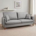 Ver imagem 1 de Sofá Living Riviera Tecido Linho Cinza Claro 2,00m