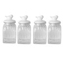 Ver imagem 1 de Kit 4 Potes Vidro Tampa Cerâmica Pássaro 1500ml Class