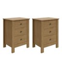 Ver imagem 1 de Kit 2 Mesas de Cabeceira Maggiore Amêndoa - Móveis Lopas