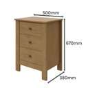 Ver imagem 4 de Kit 2 Mesas de Cabeceira Maggiore Amêndoa - Móveis Lopas