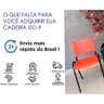 Cadeira Iso para Escola Escritório Comércio Laranja Base Branca - 5