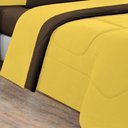 Ver imagem 2 de Kit Edredom + Jogo de Lençol Malha 100% Algodão Gran Moratta 7 Peças Casal - Amarelo-marrom