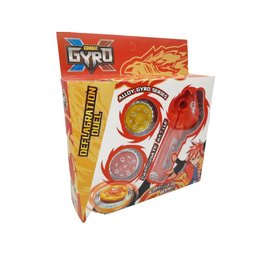 Pião de Batalha com Lançador Gyro 3 Peças Vermelho - Quanhe - 2