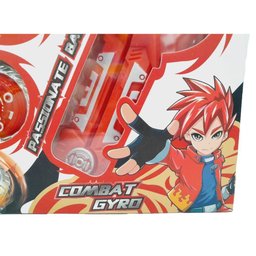 Pião de Batalha com Lançador Gyro 3 Peças Vermelho - Quanhe - 4