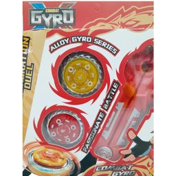 Pião de Batalha com Lançador Gyro 3 Peças Vermelho - Quanhe - 5