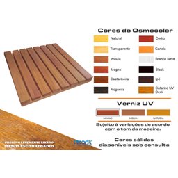 Deck de Madeira Modular 40x40 Cm Neonx com Pintura Neonx:verniz Mogno Uv - 2