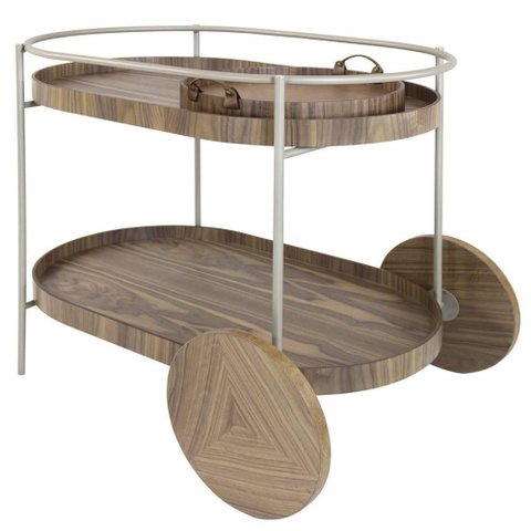 Carrinho para Bar Niall Nogueira 90cm - 67709