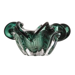Centro de Mesa Wolff Italy de Vidro Verde Esmeralda 21cm - 2