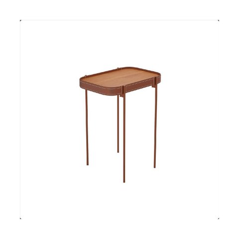 Mesa Lateral G Melin 70x37 Nature Pes Metal - Ofertamo