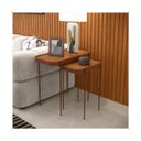 Ver imagem 2 de Mesa Lateral G Melin 70x37 Nature Pes Metal - Ofertamo