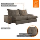 Ver imagem 5 de Sofá Retrátil e Reclinável com Catraca Blindada 210cm Porto