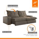 Ver imagem 3 de Sofá Retrátil e Reclinável com Catraca Blindada 210cm Porto