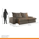 Ver mais imagens de Sofá Retrátil e Reclinável com Catraca Blindada 210cm Porto