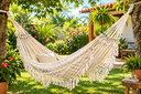 Ver imagem 3 de Rede de Dormir Descanso Casual Pernambucana Algodão Premium Cru 3,80x1,50