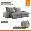 Ver imagem 5 de Sofá Retrátil e Reclinável com Catraca Blindada 210cm Porto