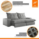 Ver imagem 4 de Sofá Retrátil e Reclinável com Catraca Blindada 210cm Porto