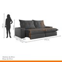 Ver mais imagens de Sofá Retrátil e Reclinável com Catraca Blindada 210cm Porto