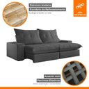 Ver imagem 4 de Sofá Retrátil e Reclinável com Catraca Blindada 210cm Porto