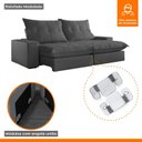 Ver imagem 7 de Sofá Retrátil e Reclinável com Catraca Blindada 210cm Porto