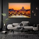 Ver imagem 2 de Quadro Decorativo Moderno Paisagem Roma Com Moldura e Sem Vidro 80x120