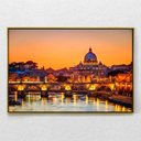 Ver imagem 1 de Quadro Decorativo Moderno Paisagem Roma Com Moldura e Sem Vidro 80x120