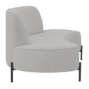 Ver imagem 3 de Sofá Orgânico 2 Lugares 150cm Argos Pés Preto Bouclé Cinza Claro - Nexta Casa