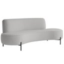 Ver imagem 1 de Sofá Orgânico 2 Lugares 150cm Argos Pés Preto Bouclé Cinza Claro - Nexta Casa