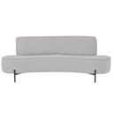 Ver imagem 4 de Sofá Orgânico 2 Lugares 150cm Argos Pés Preto Bouclé Cinza Claro - Nexta Casa