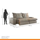 Ver mais imagens de Sofá Retrátil e Reclinável com Catraca Blindada 230cm Porto