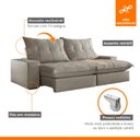 Ver imagem 3 de Sofá Retrátil e Reclinável com Catraca Blindada 230cm Porto